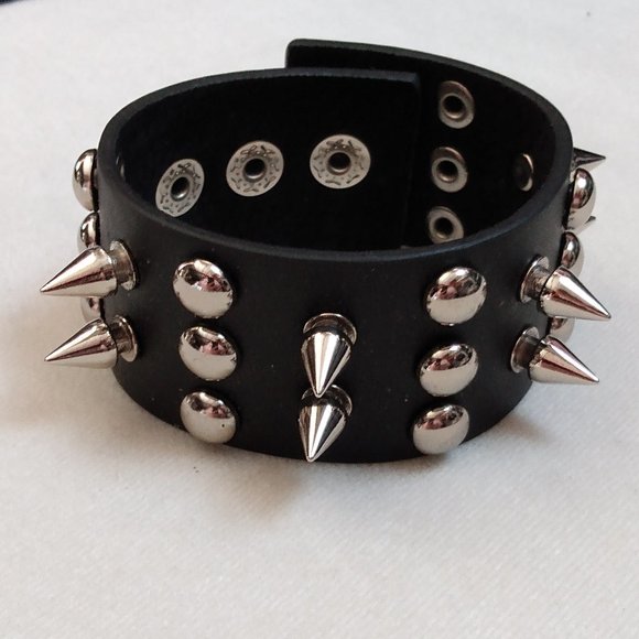 Other - Spike Studded Leather Bracelet/Cuff